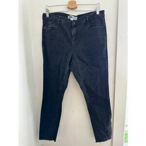 OLD NAVY Rockstar Black Faded Polka Dot Super Skinny Ankle | Size 14